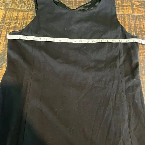 Eileen Fisher Black Silk Blend Shift Dress Large 220 Office Casual - Picture 4 of 6